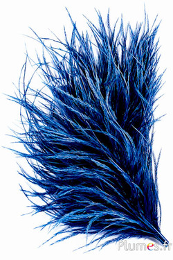 Struisvogel lont zonder hart - 10 cm - donkerblauw